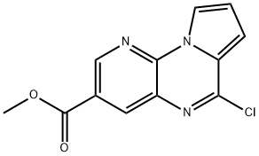 6-氯吡啶并[3,2-E]吡咯并[1,2-A]吡嗪-3-羧酸甲酯 结构式