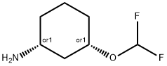 CIS-3-(DIFLUOROMETHOXY)CYCLOHEXANAMINE 结构式