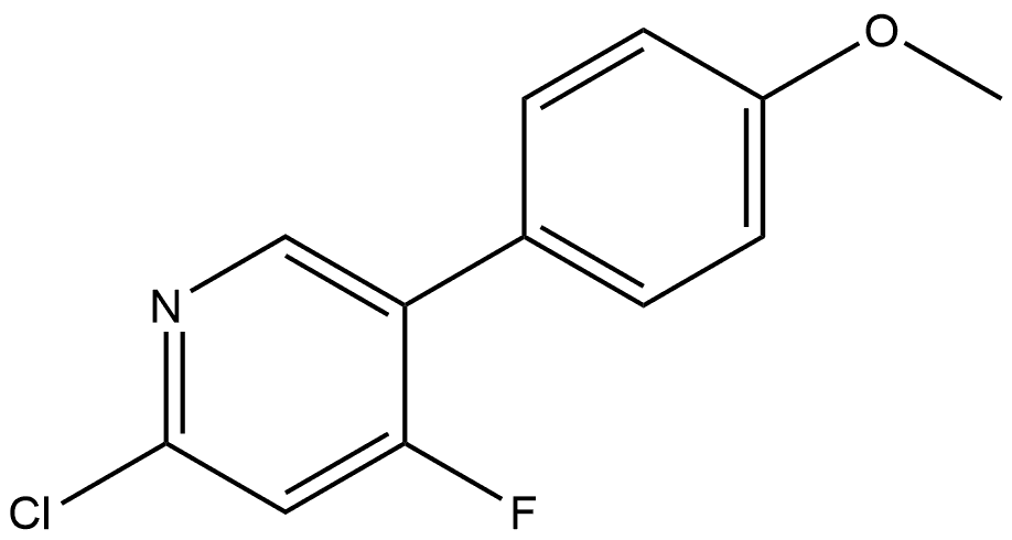 2-Chloro-4-fluoro-5-(4-methoxyphenyl)pyridine 结构式