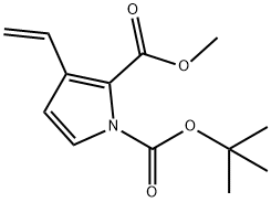 1-(1,1-二甲基乙基)2-甲基3-乙烯基-1H-吡咯-1,2-二羧酸酯 结构式