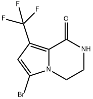 6-溴-3,4-二氢-8-(三氟甲基)吡咯并[1,2-A]吡嗪-1(2H)-酮 结构式