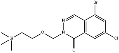 5-溴-7-氯-2-[[2-(三甲硅基)乙氧基]甲基]-1(2H)-二氮杂萘酮 结构式