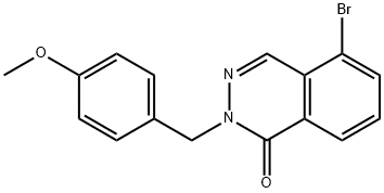 5-溴-2-[(4-甲氧基苯基)甲基]-1(2H)-二氮杂萘酮 结构式