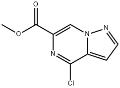 4-氯吡唑并[1,5-A]吡嗪-6-甲酸甲酯 结构式