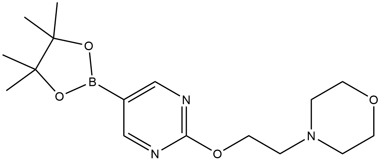 4-[2-[[5-(4,4,5,5-Tetramethyl-1,3,2-dioxaborolan-2-yl)-2-pyrimidinyl]oxy]ethy... 结构式