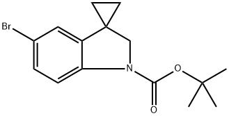 5'-溴螺[环丙烷-1,3'-吲哚]-1'-羧酸叔丁酯 结构式