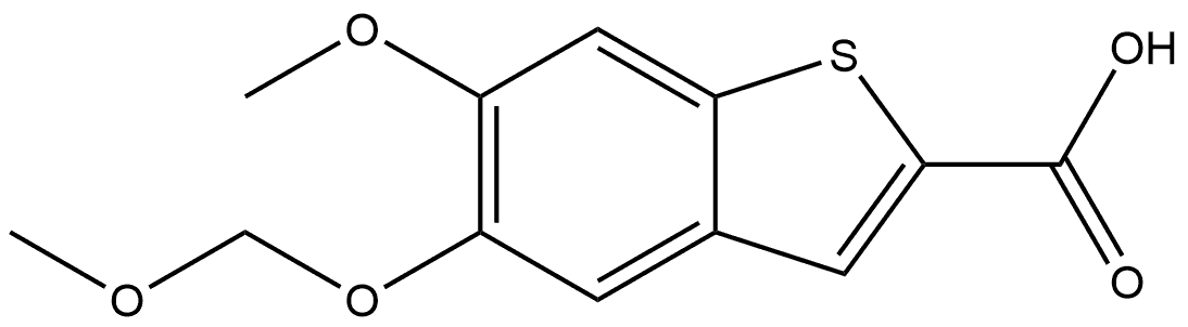 6-甲氧基-5-(甲氧基甲氧基)苯并噻吩-2-羧酸 结构式