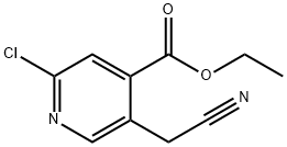 2-氯-5-(氰基甲基)异烟酸乙酯 结构式