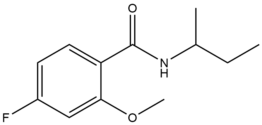 4-Fluoro-2-methoxy-N-(1-methylpropyl)benzamide 结构式