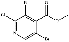 3,5-二溴-2-氯-4-吡啶羧酸甲酯 结构式