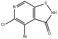 4-溴-5-氯异噻唑[5,4-C]吡啶-3(2H)-酮 结构式