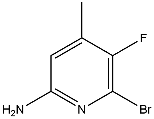 6-溴-5-氟-4-甲基吡啶-2-胺 结构式