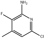 6-氯-3-氟-4-甲基吡啶-2-胺 结构式