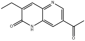 7-乙酰-3-乙基-1,5-萘啶-2(1H)-酮 结构式