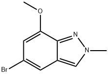 5-溴-7-甲氧基-2-甲基-2H-吲唑 结构式