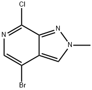 4-溴-7-氯-2-甲基-2H-吡唑并[3,4-C]吡啶 结构式