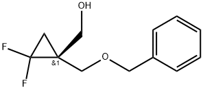 (S)-(1-((苄氧基)甲基)-2,2-二氟环丙基)甲醇 结构式