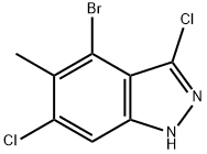 4-溴-3,6-二氯-5-甲基-1H-吲唑 结构式