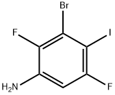 3-溴-2,5-二氟-4-碘苯胺 结构式