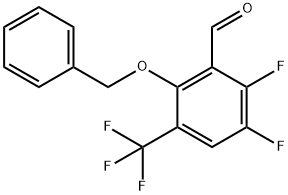 2-苄氧基-5,6-二氟-3-三氟甲基苯甲醛 结构式