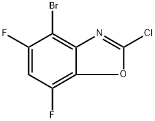 4-溴-2-氯-5,7-二氟苯并[D]噁唑 结构式