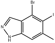 4-溴-5-碘-6-甲基-1H-吲唑 结构式
