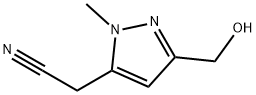 2-(3-(羟甲基)-1-甲基-1H-吡唑-5-基)乙腈 结构式