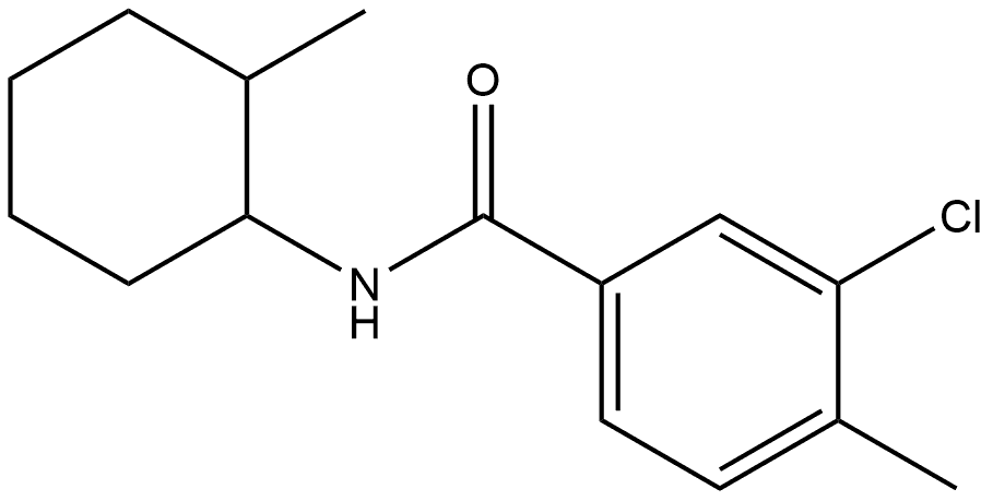 3-Chloro-4-methyl-N-(2-methylcyclohexyl)benzamide 结构式