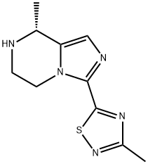 (R)-3-METHYL-5-(8-METHYL-5,6,7,8-TETRAHYDROIMIDAZO[1,5-A]PYRAZIN-3-YL)-1,2,4-THIADIAZOLE 结构式