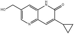3-环丙基-7-(羟甲基)-1,5-萘吡啶-2(1H)-酮 结构式