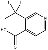 3-(1,1-二氟乙基)异烟酸 结构式