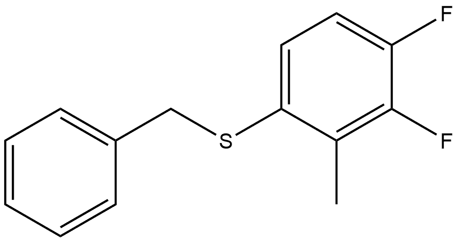 1,2-Difluoro-3-methyl-4-[(phenylmethyl)thio]benzene 结构式