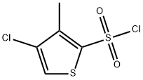 4-氯-3-甲基噻吩-2-磺酰氯 结构式