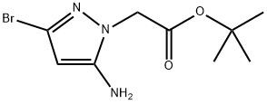 2-(5-氨基-3-溴-1H-吡唑-1-基)乙酸叔丁酯 结构式