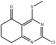 2-氯-4-(甲硫基)-7,8-二氢喹唑啉-5(6H)-酮 结构式
