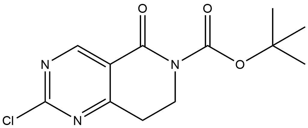 tert-butyl 2-chloro-5-oxo-7,8-dihydropyrido[4,3-d]pyrimidine-6-carboxylate 结构式