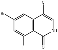 6-溴-4-氯-8-氟异喹啉-1(2H)-酮 结构式