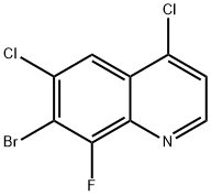 7-溴-4,6-二氯-8-氟喹啉 结构式