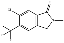 6-氯-2,3-二氢-2-甲基-5-(三氟甲基)-1H-异吲哚-1-酮 结构式