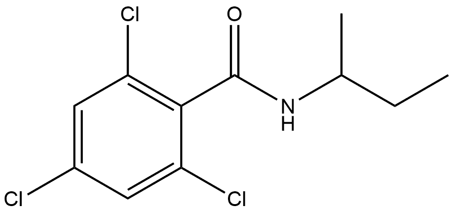 2,4,6-Trichloro-N-(1-methylpropyl)benzamide 结构式