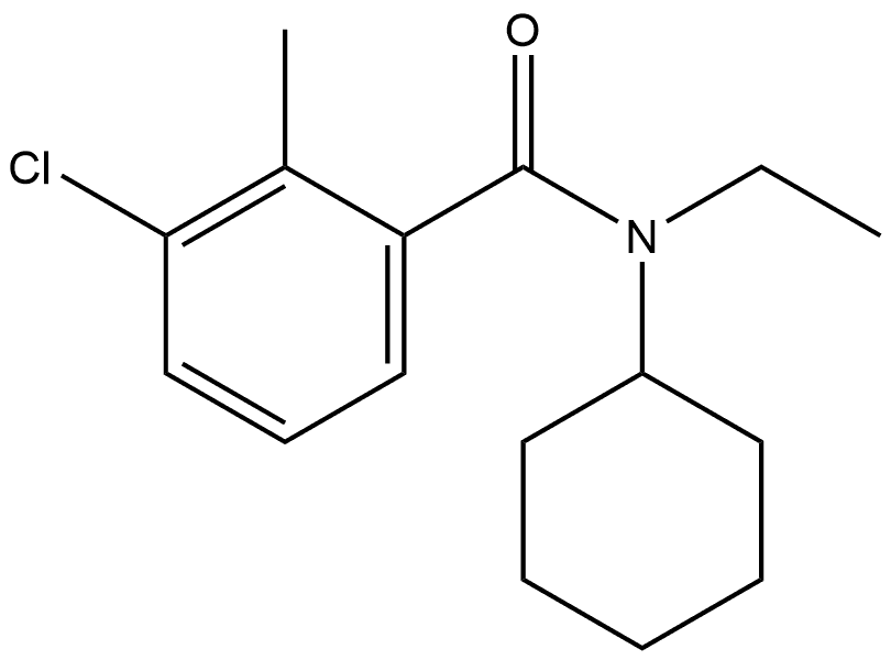 3-Chloro-N-cyclohexyl-N-ethyl-2-methylbenzamide 结构式