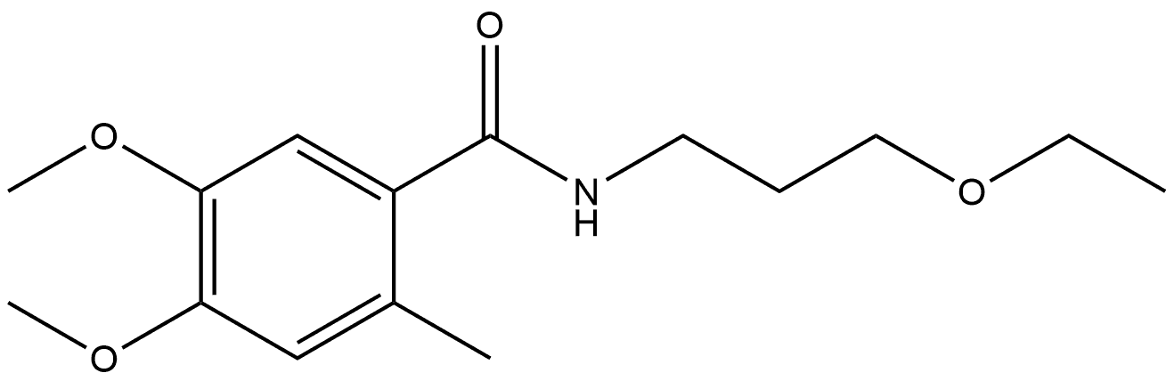 N-(3-Ethoxypropyl)-4,5-dimethoxy-2-methylbenzamide 结构式