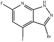 3-溴-6-氟-4-碘-1H-吡唑并[3,4-B]吡啶 结构式