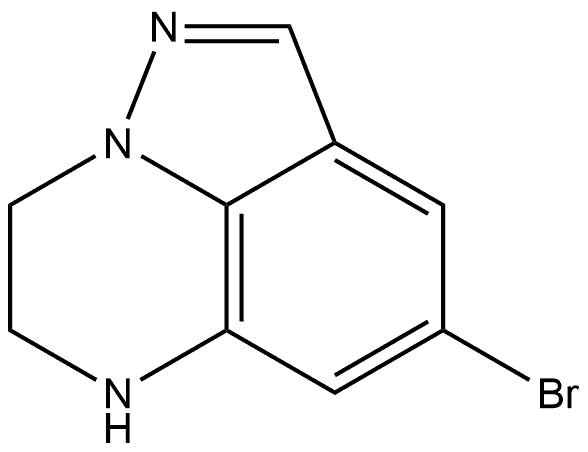 8-Bromo-2,3-dihydro-1H-pyrazolo[1,5,4-de]quinoxaline 结构式