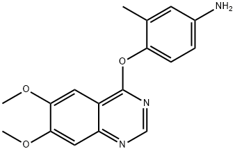 4-((6,7-二甲氧基喹唑啉-4-基)氧基)-3-甲基苯胺 结构式