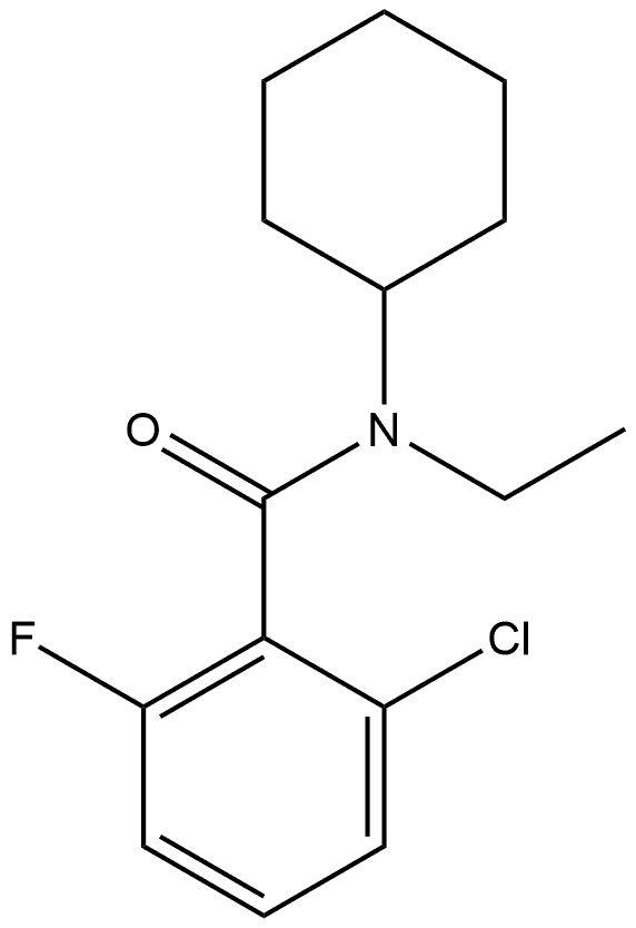 2-Chloro-N-cyclohexyl-N-ethyl-6-fluorobenzamide 结构式