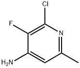 2-氯-3-氟-6-甲基-4-吡啶胺 结构式