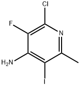 2-氯-3-氟-5-碘-6-甲基吡啶-4-胺 结构式