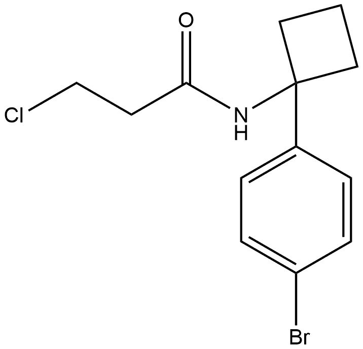 N-(1-(4-溴苯基)环丁基)-3-氯丙酰胺 结构式