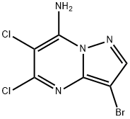 Pyrazolo[1,5-a]pyrimidin-7-amine, 3-bromo-5,6-dichloro- 结构式